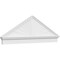 Ekena Millwork Peaked Cap Sunburst Architectural PVC Combination Pediment, 70"W x 24-3/8"H x 2-3/4"P (Pitch 6/12) PEDPC070X245PKC01 - alternate 1
